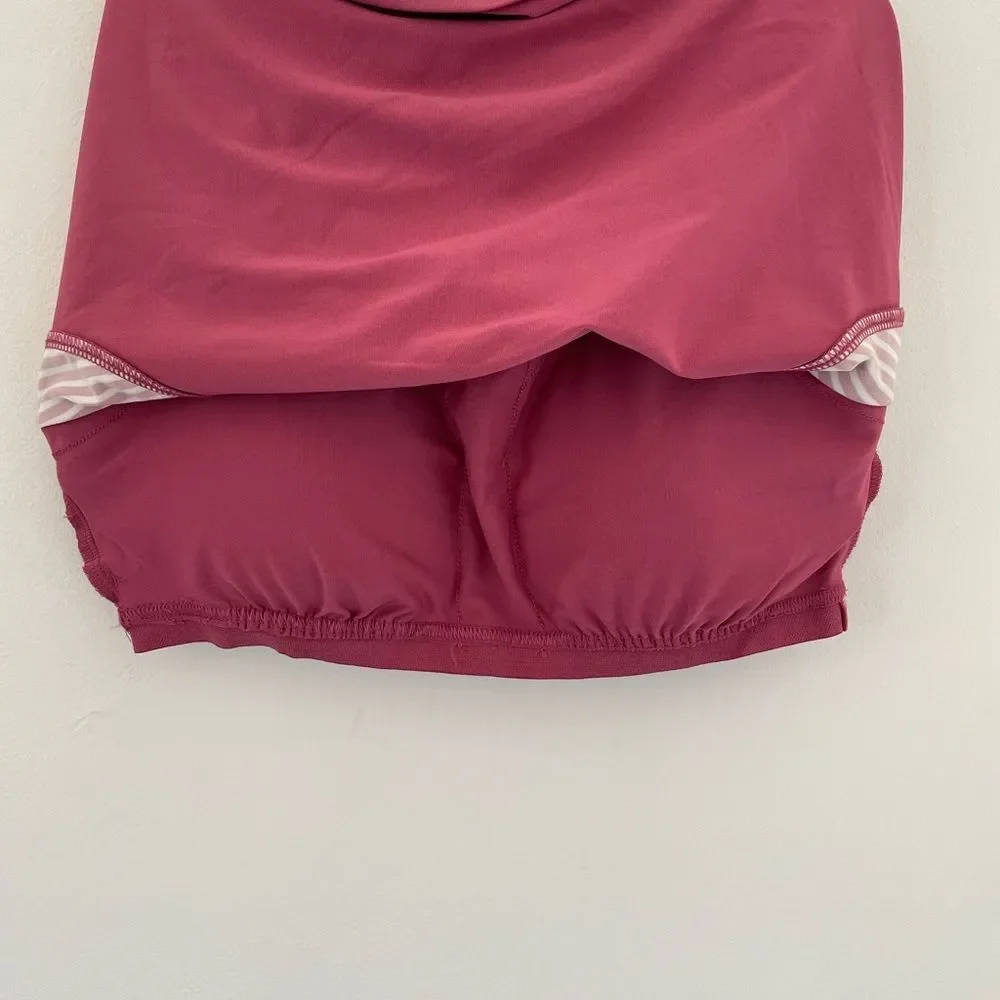 Sincerely Jules Golf & Tennis Pink with White Stripes Tank Top NWT Size Small
